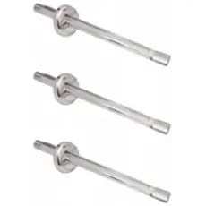 Kit 3 Cano p/ Chuveiro Braço Haste Tubo Para Chuveiro 40cm Alumínio Polido