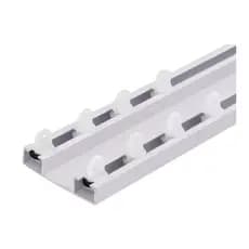Trilho Suíço Duplo Max Cortina Branco e Preto Kit Cortineiro Varão 1,5/2/3/4/5/6 Metros