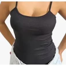 Blusinha Canelada Feminina Gola Redonda Tecido Premium