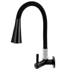 Torneira de Cozinha Gourmet Preta Cone 2 Jatos Chuveirinho Arejador Flexível Oferta Forte Lar Metais
