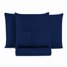 Lençol 400 Fios Solteiro Casal Queen King Berço Jogo Forro Roupa Cama Box com Elástico e Fronhas