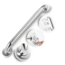 Alça 60cm Para Banheiro Barra De Apoio Idoso Aço Inox Prateado