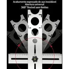 Régua Marcador de Furos para Azulejos, Pisos e Porcelanatos 40-60 cm – Precisão Profissional