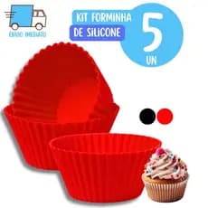 Kit 5 Pecas Forminha De Silicone Forma Assadeira Para Cupcake Capcake Mini Bolo Cozinha Air Fryer