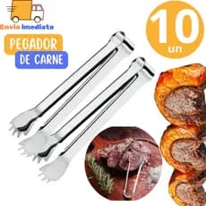 Kit 5 Mini Pegador Universal de Carne 12,5 cm 100% Inox Churrasco Gelo para Churrascaria Cozinha Restaurante  MULTIUSO