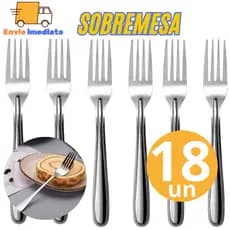 Kit 18 Garfo de Sobremesa para Bolo Pudim para Casa Cozinha Bar Restaurante