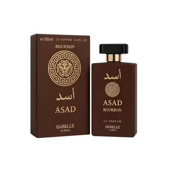 Asad Bourbon 100 ml – Isabelle La Belle Perfume Árabe Masculino, Notas Amadeiradas, Âmbar e Lavanda