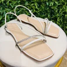 Rasteirinha Sandália Numeração Especial 40 Ao 43 Off White Maria Isabel