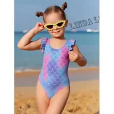 Maiô Infantil Natação Biquíni Piscina Praia sereia