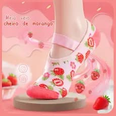 Meia Sapatilha COM CHEIRO Pilates Fitness Yoga Antiderrapante ADULTO INFANTIL
