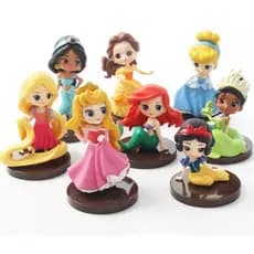 Bonecos Figures Princesas Disney Desenho Animação Personagens 8cm