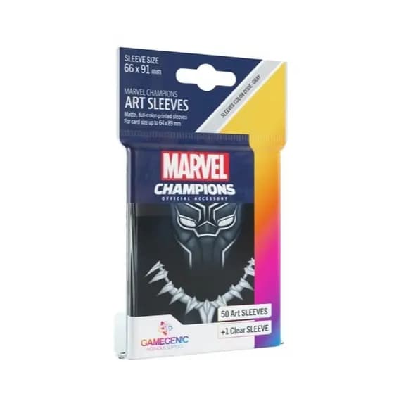 Gamegenic Marvel Champions Sleeves Pantera Negra Protetor de Cartas 51 Pcs