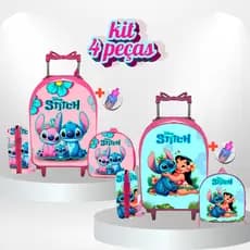 Mochila Escolar Stitch Rodinha