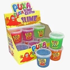 Slime glitter caixa com 12 unidades - Slime Puxa Puxa