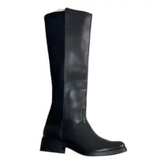 Bota Montaria Couro com Lycra Ajustável – Salto 4cm