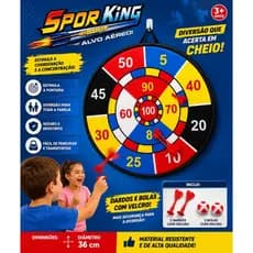 Jogo De Dardos Profissional 36Cm Kit Dardos Tiro Ao Alvo Grande Brinquedo Infantil Ferias Brinde Festa Junina
