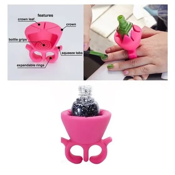 Porta Esmalte Dappen Suporte de Silicone Manicure Unhas