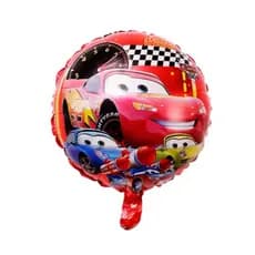 Kit 10 Balões Metalizado Carros Relâmpago Mcqueen Redondo 45 cm Envio Imediato