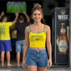 Top Cropped Brasil Virginia – Regata Feminina Justa, Perfeito para Copa e Verão