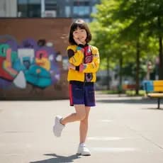 Fantasia Guerreira Kpop Infantil Luxo Menina Roupa K-Pop Dança Show Festa Apresentação Cosplay Rumi