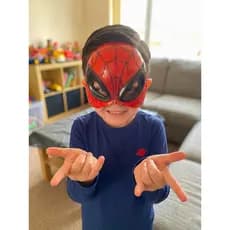 Mascara Infantil Do Homem Aranha Meio Rosto De Plástico Mascara Presente