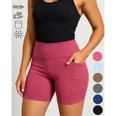 Short Feminino Academia Poliamida com Bolso na laterais
