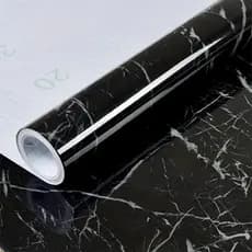 Papel de Parede 5 METROS x 60CM Adesivo Autocolante Marmore Preto