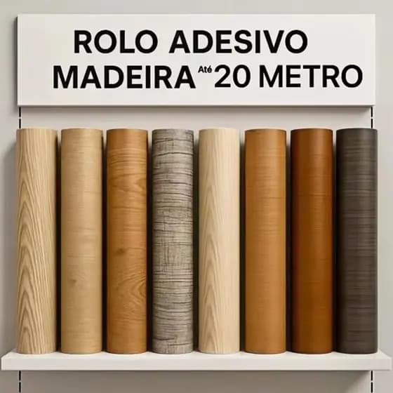 Papel de Parede Madeiras 5 METROS X 45CM 3D Auto Adesivo