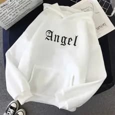 Moletom Feminino Angel Moletom Com bolso e Capuz Feminino Moletom Fofo
