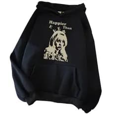 Moletom Canguru Happier Than Ever Billie Eilish Streetwear Unissex Estampa Alta qualidade Envio Imediato Promoção