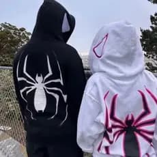 Conjunto Aranha Casal Moletom Canguru Streetwear Unissex Estampa Alta qualidade Envio Imediato Promoção