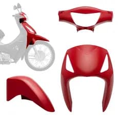 Kit Carenagem 3 Peças Pro Tork Moto Honda Biz 125 2006 2007 2008 2009 2010 Modelo Original