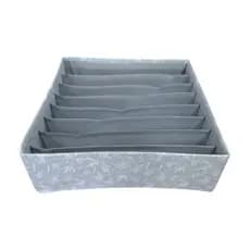 Organizador de Gaveta Roupas com 8 Compartimentos - Cinza