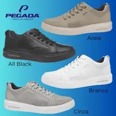 Sapatênis Masculino Pegada Couro Levitech Calce Fácil Ortopédico Elástico 111902
