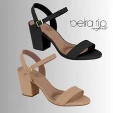 Sandalia Feminina Salto Bloco Beira Rio Casual Fivela | Lançamento ! | Produto Original Beira Rio !