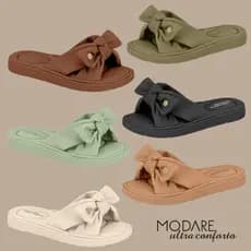 Sandália Chinelo Tamanco Feminino Modare Laço Ortopédica Slide Macia Ultraconforto 7208.10