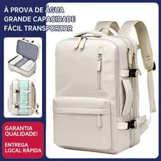 Mochila de Viagem Feminina Multifuncional Reforçada Impermeável Expansível Mochila para Notebook Expansível para Trilha