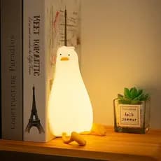Lâmpada Led Noturna De Silicone Com Desenho De Pato Para Crianças/Decoração De Quarto/Presente De Aniversário