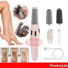 Lixador de Pé Elétrico - Esfoliador Tira Calos Pedicure Portátil