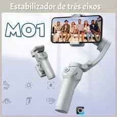 Estabilizador Bluetooth portátil profissional de 3eixos, gimbal móvel, função de rastreamento facial