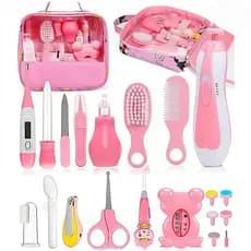 Kit Higiene Cuidado Bebê Recém Nascido Essencial +Lixa de Unha Elétrico Aparador Cortador