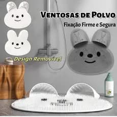 Coelhinho Escova de Banho: Massagem relaxante com silicone, fixação segura, pés confortáveis, limpa sem esforço! 🛁