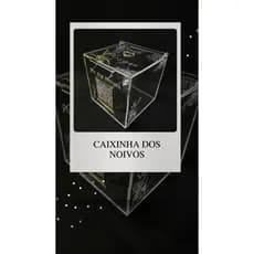 Cofre caixa gravata do noivo operação Lua de Mel 15x15 cm em acrílico ou MDF