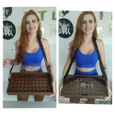 Expositor Personalizável para Doces ou Brigadeiros com pegador e alça regulável
