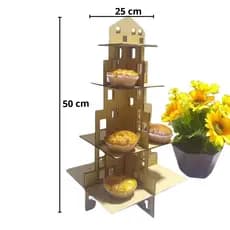 Expositor Porta Cupcake ou Doces torre com 3 andares de MDF