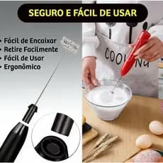Mini Mixer Elétrico Portátil para Bebidas e Ovos – Recarregável USB