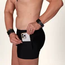 Sunga Boxer Com Bolso Lateral e Zíper Adulto Moda Praia Masculina