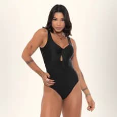 Maiô Body Modela Barriga Com Bojo E Amarração Nó Frontal