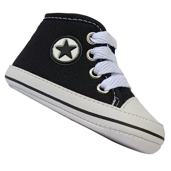 Tenis Bebe Sapatinho RN Cano Alto Tenis Star Cano Alto