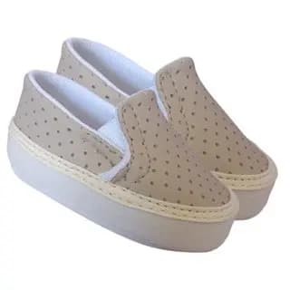 Sapatinho de bebe Menino Tênis Recem Nascido Slip On Perfurado
